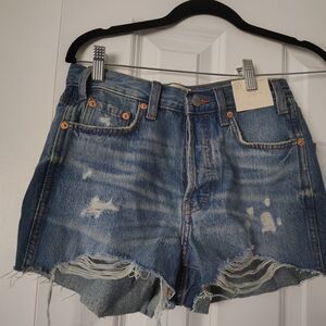 Target Distressed Blue Jean Shorts